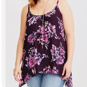 TORRID Plus Strappy Swing Tank Sharkbite Floral Cami